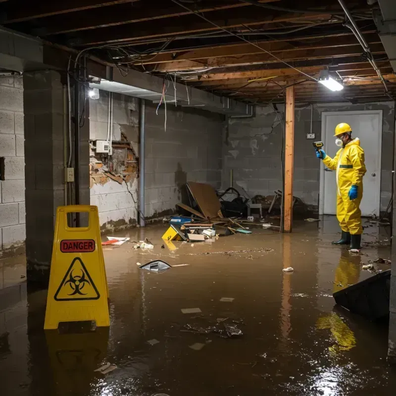 Flooded Basement Electrical Hazard in Shannon, GA Property